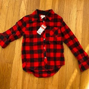 NWT Red Plaid top